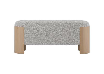 Банкетка Ellipsefurniture Банкетка Lagom 100 см (серебро мех, натуральный дуб) арт. LG01061505711