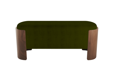 Банкетка Ellipsefurniture Банкетка Lagom 100 см (зеленый, орех) арт. LG010309500101