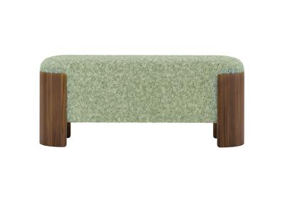 Банкетка Ellipsefurniture Банкетка Lagom 100 см (мятный мех, орех) арт. LG01061408611