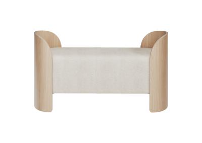 Банкетка Ellipsefurniture Банкетка Lagom 2 120 см (молочный, натуральный дуб) арт. LG01071500208