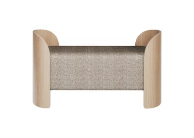 Банкетка Ellipsefurniture Банкетка Lagom 2 120 см (коричневый рогожка, натуральный дуб) арт. LG01071500305