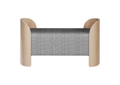 Банкетка Ellipsefurniture Банкетка Lagom 2 120 см (серый рогожка, натуральный дуб) арт. LG01071500505