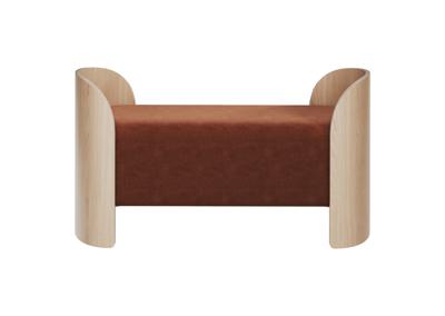 Банкетка Ellipsefurniture Банкетка Lagom 2 120 см (сиена FiberGuard, натуральный дуб) арт. LG01071513907