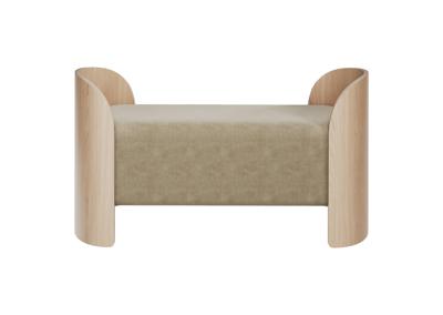 Банкетка Ellipsefurniture Банкетка Lagom 2 120 см (светло-бежевый FiberGuard, натуральный дуб) арт. LG01071513707