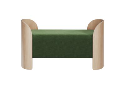 Банкетка Ellipsefurniture Банкетка Lagom 2 120 см (зелено-голубой FiberGuard, натуральный дуб) арт. LG01071513607