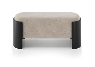 Банкетка Ellipsefurniture Банкетка Lagom 100 см (молочный рогожка, черный) арт. LG01067500205