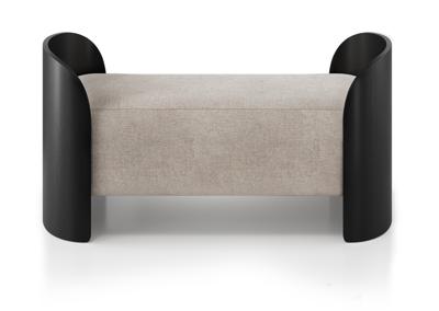 Банкетка Ellipsefurniture Банкетка Lagom 2 120 см (молочный рогожка, черный) арт. LG01607500205