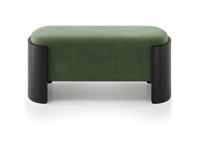 Банкетка Ellipsefurniture Банкетка Lagom 100 см (зелено-голубой FiberGuard, черный) арт. LG01067513607