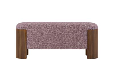 Банкетка Ellipsefurniture Банкетка Lagom 100 см (пыльная роза мех, орех) арт. LG01061406311