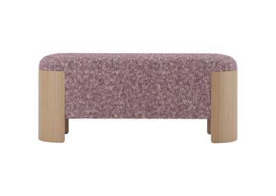 Банкетка Ellipsefurniture Банкетка Lagom 100 см (пыльная роза мех, натуральный дуб) арт. LG01061506311