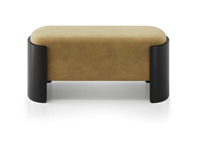 Банкетка Ellipsefurniture Банкетка Lagom 100 см (янтарный FiberGuard, черный) арт. LG01067513807