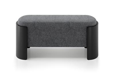 Банкетка Ellipsefurniture Банкетка Lagom 100 см (серый рогожка, черный) арт. LG01067500505