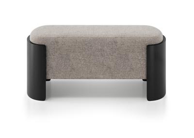 Банкетка Ellipsefurniture Банкетка Lagom 100 см (бежевый рогожка, черный) арт. LG01067503805