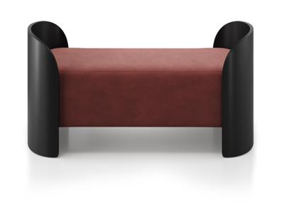 Банкетка Ellipsefurniture Банкетка Lagom 2 120 см (бордовый FiberGuard, черный) арт. LG01607514007