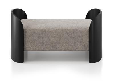 Банкетка Ellipsefurniture Банкетка Lagom 2 120 см (бежевый рогожка, черный) арт. LG01607503805