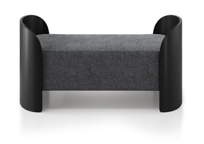 Банкетка Ellipsefurniture Банкетка Lagom 2 120 см (серый рогожка, черный) арт. LG01607500505