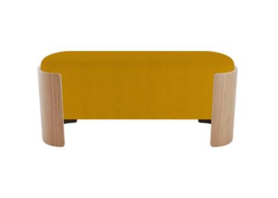 Банкетка Ellipsefurniture Банкетка Lagom 100 см (горчичный, натуральный дуб) арт. LG010314500201