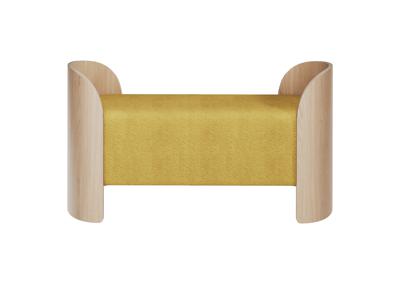 Банкетка Ellipsefurniture Банкетка Lagom 2 120 см (горчичный, натуральный дуб) арт. LG01071511708