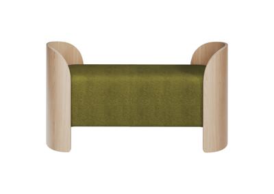 Банкетка Ellipsefurniture Банкетка Lagom 2 120 см (зеленый, натуральный дуб) арт. LG01071500808