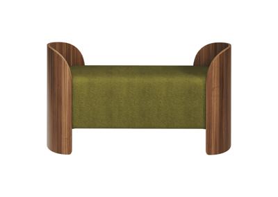 Банкетка Ellipsefurniture Банкетка Lagom 2 120 см (зеленый, орех) арт. LG01071400808