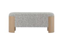 Банкетка Ellipsefurniture Банкетка Lagom 100 см (серебро мех, натуральный дуб) арт. LG01061505711