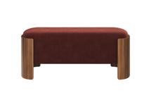 Банкетка Ellipsefurniture Банкетка Lagom 100 см (бордовый FiberGuard, орех) арт. LG01061414007