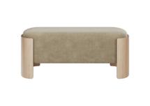 Банкетка Ellipsefurniture Банкетка Lagom 100 см (светло-бежевый FiberGuard, натуральный дуб) арт. LG01061513707