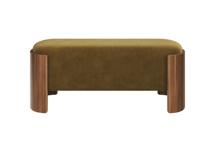 Банкетка Ellipsefurniture Банкетка Lagom 100 см (янтарный FiberGuard, орех) арт. LG01061413807