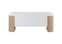 Банкетка Ellipsefurniture Банкетка Lagom 100 см (белый мех, натуральный дуб) арт. LG01061500111