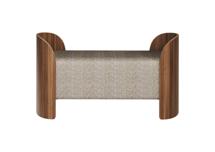 Банкетка Ellipsefurniture Банкетка Lagom 2 120 см (коричневый рогожка, орех) арт. LG01071400305