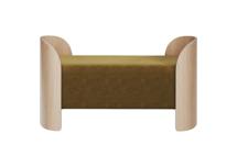 Банкетка Ellipsefurniture Банкетка Lagom 2 120 см (янтарный FiberGuard, натуральный дуб) арт. LG01071513807