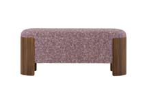 Банкетка Ellipsefurniture Банкетка Lagom 100 см (пыльная роза мех, орех) арт. LG01061406311