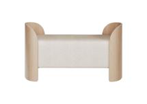 Банкетка Ellipsefurniture Банкетка Lagom 2 120 см (молочный рогожка, натуральный дуб) арт. LG01071500205