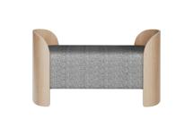 Банкетка Ellipsefurniture Банкетка Lagom 2 120 см (серый рогожка, натуральный дуб) арт. LG01071500505