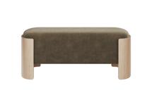 Банкетка Ellipsefurniture Банкетка Lagom 100 см (серо-зеленый FiberGuard, натуральный дуб) арт. LG01061510607