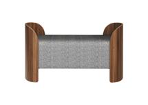 Банкетка Ellipsefurniture Банкетка Lagom 2 120 см (серый рогожка, орех) арт. LG01071400505