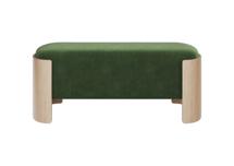 Банкетка Ellipsefurniture Банкетка Lagom 100 см (зелено-голубой FiberGuard, натуральный дуб) арт. LG01061513607