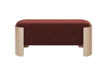 Банкетка Ellipsefurniture Банкетка Lagom 100 см (бордовый FiberGuard, натуральный дуб) арт. LG0106331514007