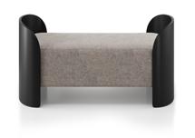 Банкетка Ellipsefurniture Банкетка Lagom 2 120 см (бежевый рогожка, черный) арт. LG01607503805