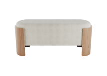 Банкетка Ellipsefurniture Банкетка Lagom 100 см (молочный, натуральный дуб) арт. LG010305500201