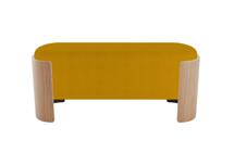 Банкетка Ellipsefurniture Банкетка Lagom 100 см (горчичный, натуральный дуб) арт. LG010314500201