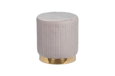 Банкетка Garda Decor GY-BEN8143GOLD-LG Банкетка велюр светло-серый/золото d42*46см арт. GY-BEN8143GOLD-LG