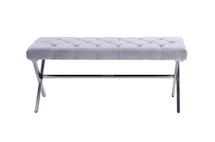 Банкетка Garda Decor N-2133BANK-SER Банкетка велюр серый 110*42*45см арт. N-2133BANK-SER