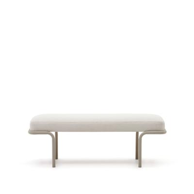 Банкетка La Forma (ех Julia Grup) Банкетка Compo из бежевой синели, серые металлические ножки, 130 см арт. 190063