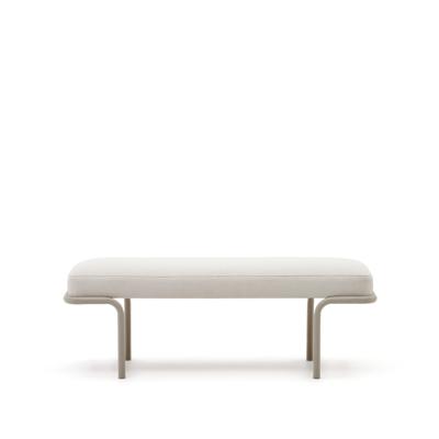 Банкетка La Forma (ех Julia Grup) Банкетка Compo из бежевой синели, серые металлические ножки, 130 см арт. 190063