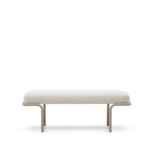 Банкетка La Forma (ех Julia Grup) Банкетка Compo из бежевой синели, серые металлические ножки, 130 см арт. 190063