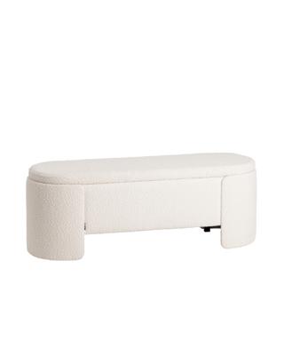 Банкетка Stool Group Банкетка Taks с местом для хранения букле белый арт. УТ000040302
