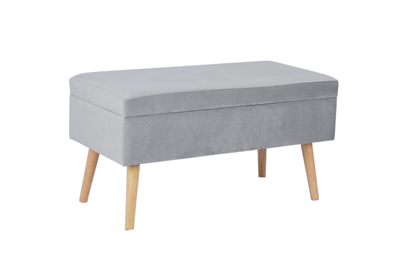Банкетка Stool Group Банкетка Сторми с ящиком, велюр серый арт. УТ000041747
