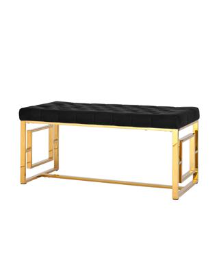 Банкетка Stool Group Банкетка-скамейка БРУКЛИН велюр черный сталь золото арт. УТ000001486