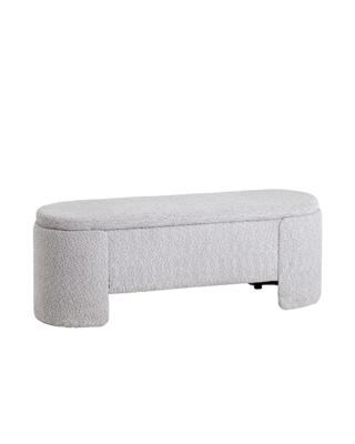 Банкетка Stool Group Банкетка Taks с местом для хранения букле светло-серый арт. УТ000040304